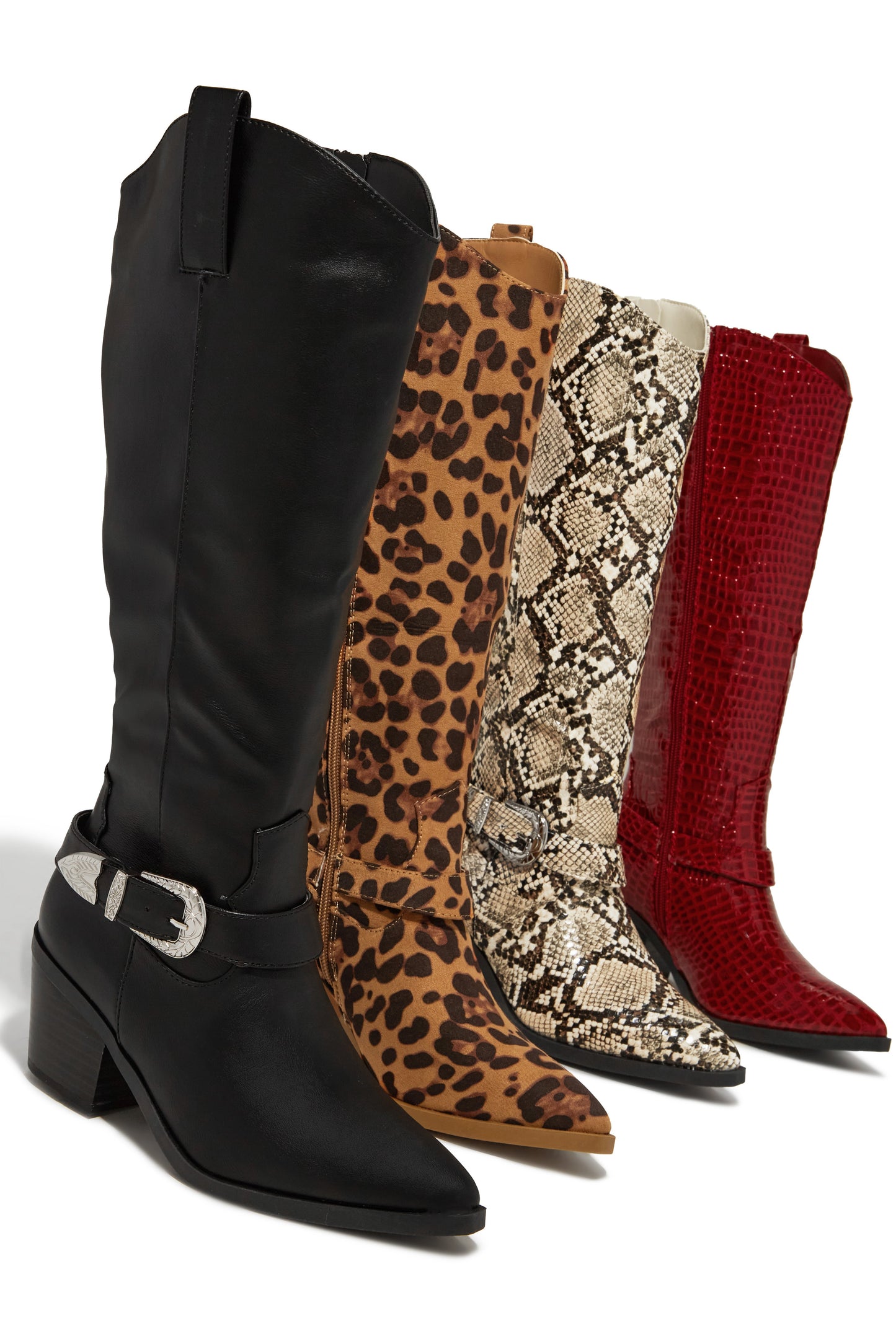 Zelia Western Cowgirl Boots - Leopard