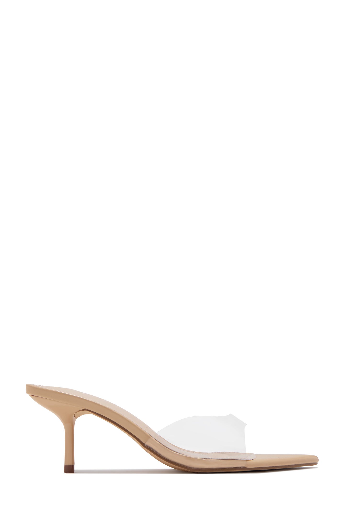 Myra Mid Heel Mules - Clear