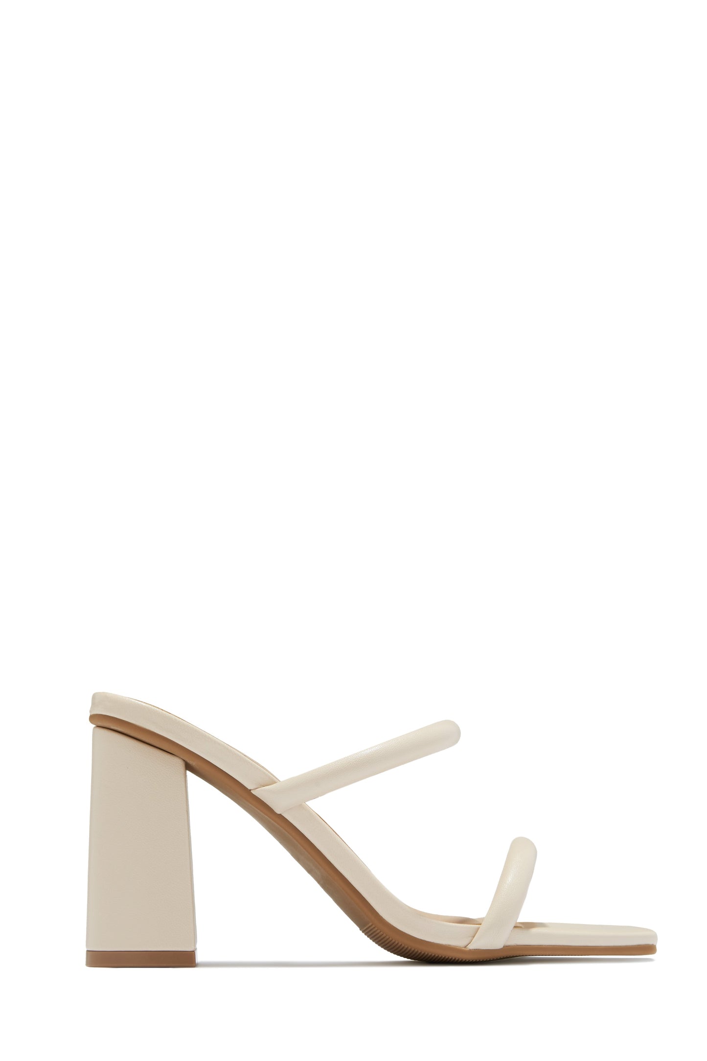 Jenna Block Heel Mules - Beige Croc