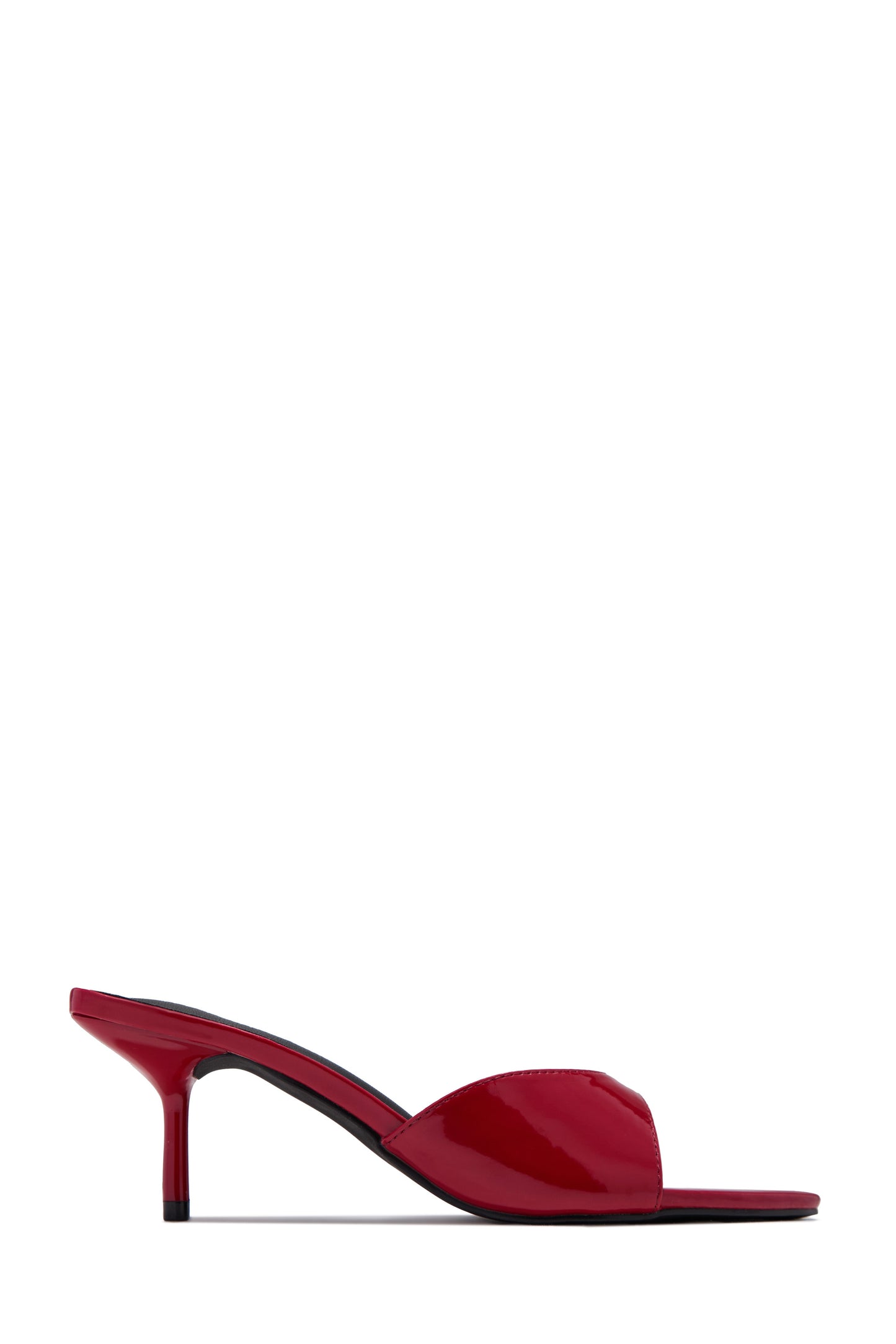Myra Mid Heel Mules - Red