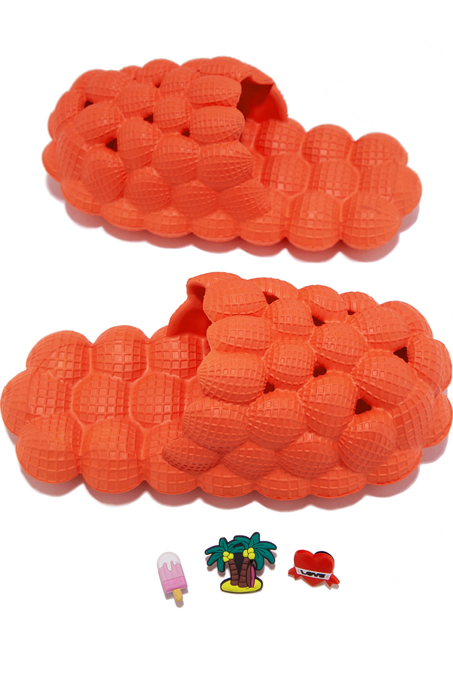 Jordi Closed Toe Bubble Sandals - Orange