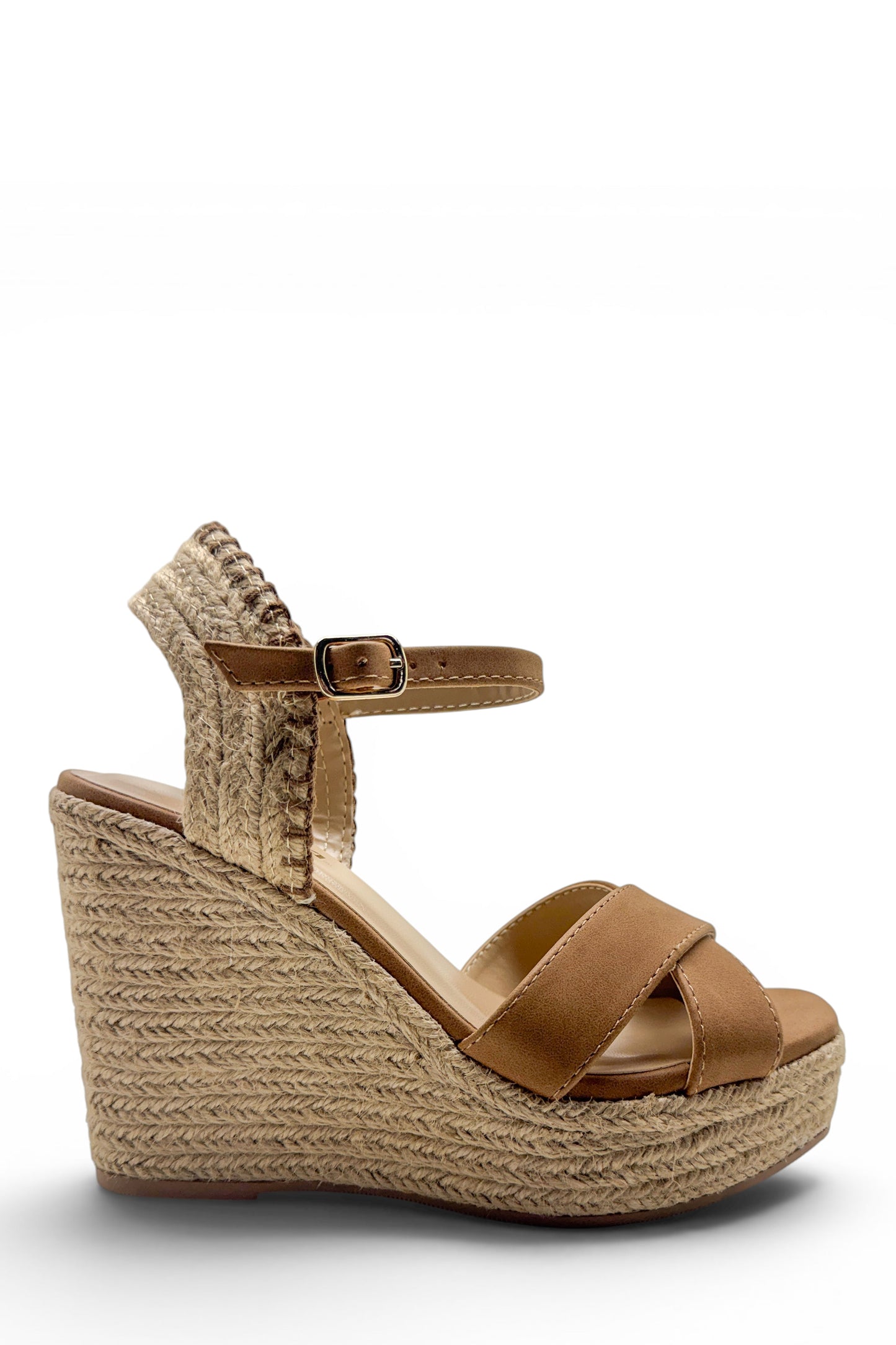 Sol Caliente Espadrille Wedges - Tan