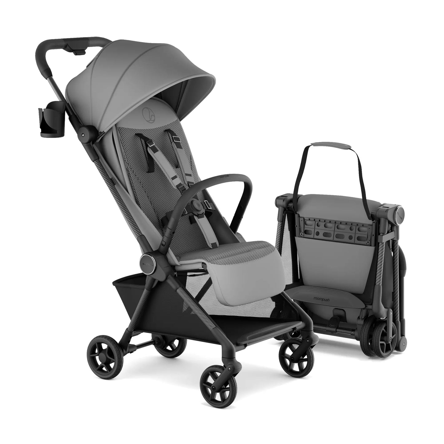 11.5 lbs - Ultralight Carbon Fiber Baby Stroller - One-Click Folding