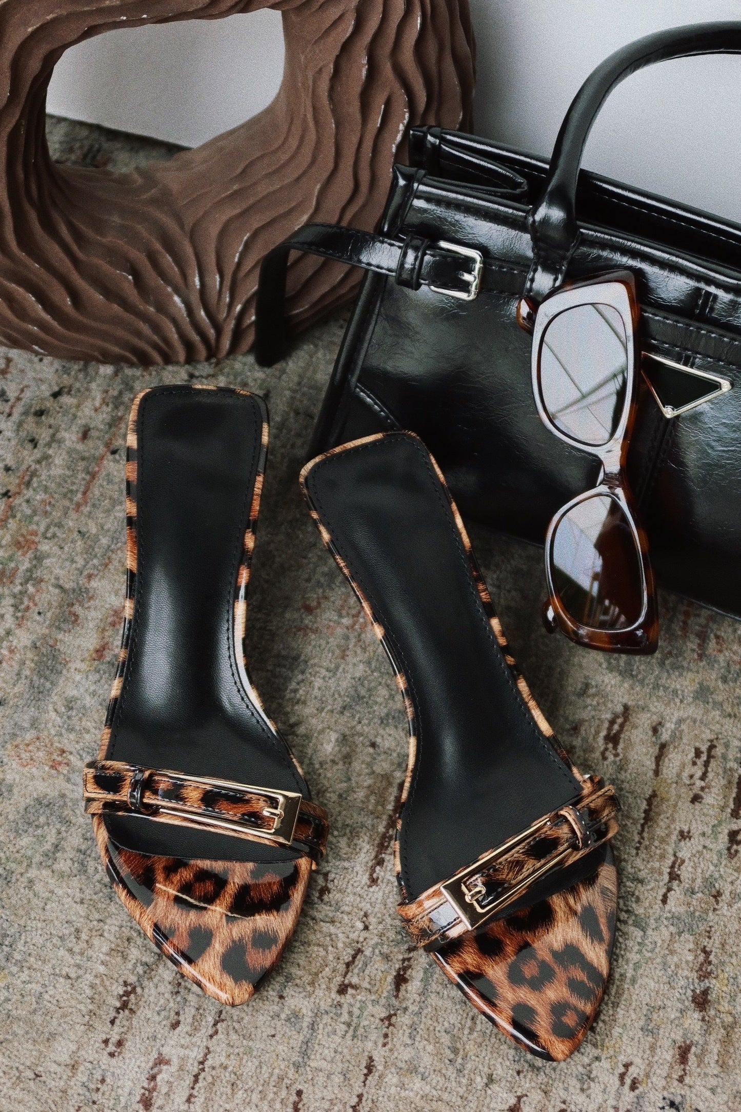Karyn Mid Heel Mules - Leopard