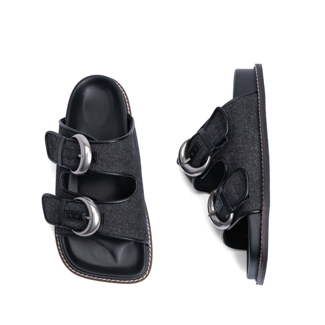 Casual Denim One-Line Beach Sandals