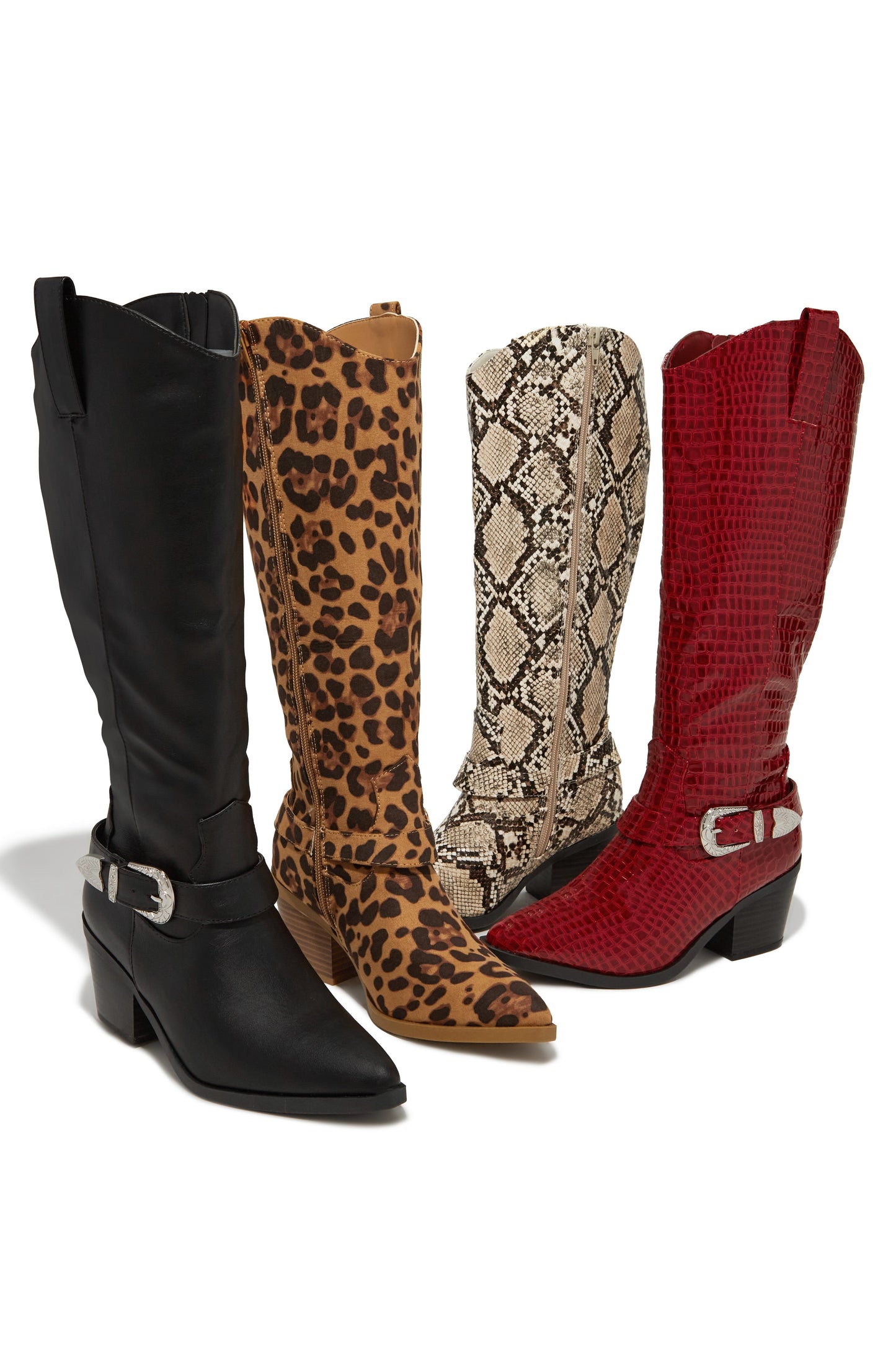 Zelia Western Cowgirl Boots - Leopard