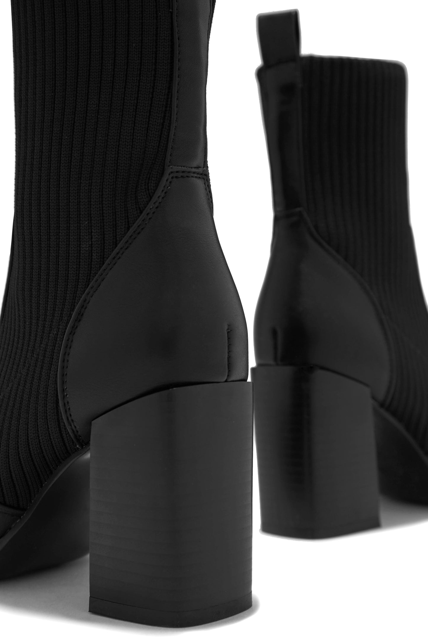 Perfect Night Block Heel Ankle Boots - Black