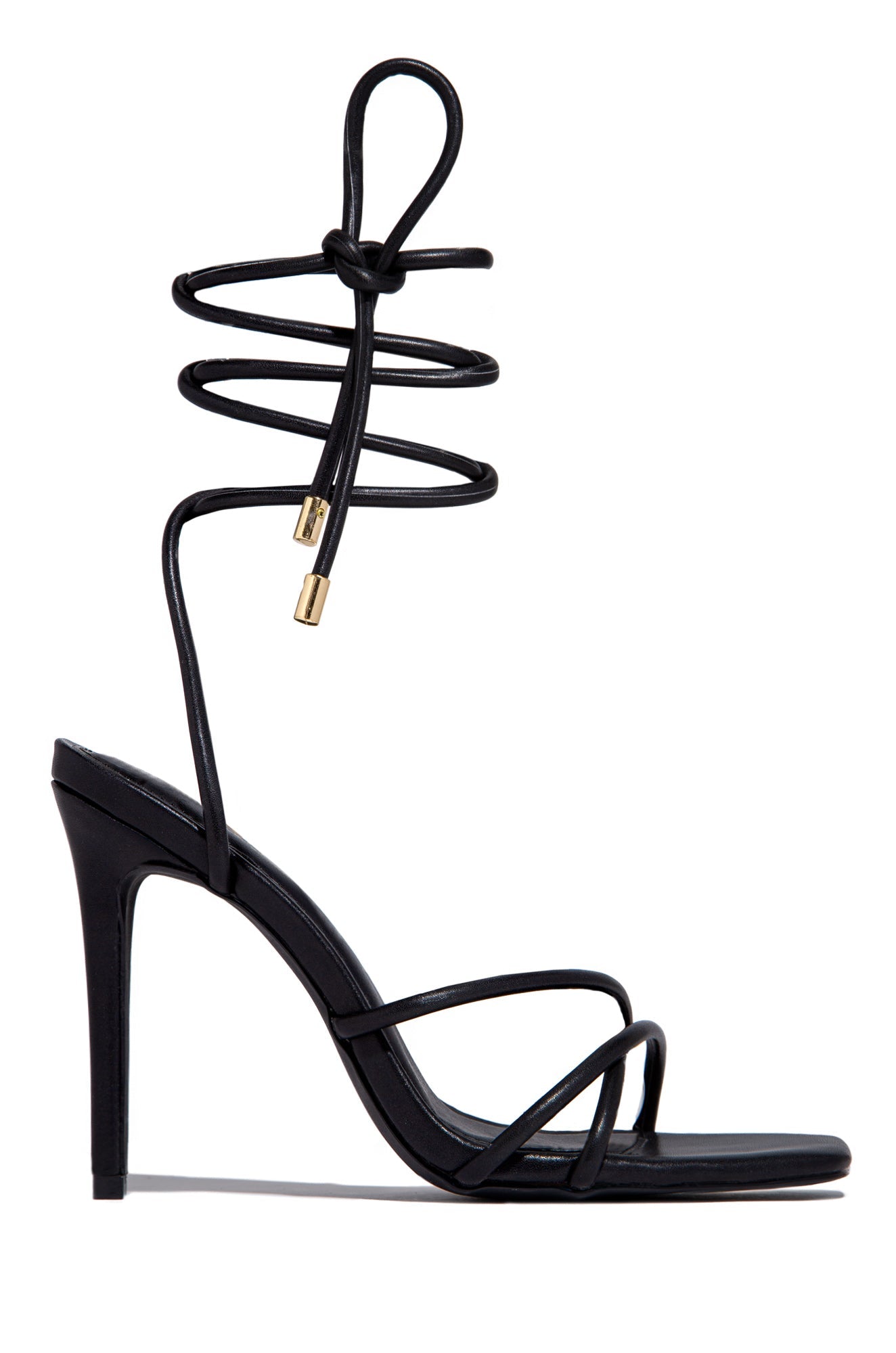 Holly Lace Up Strappy Heels - Nude