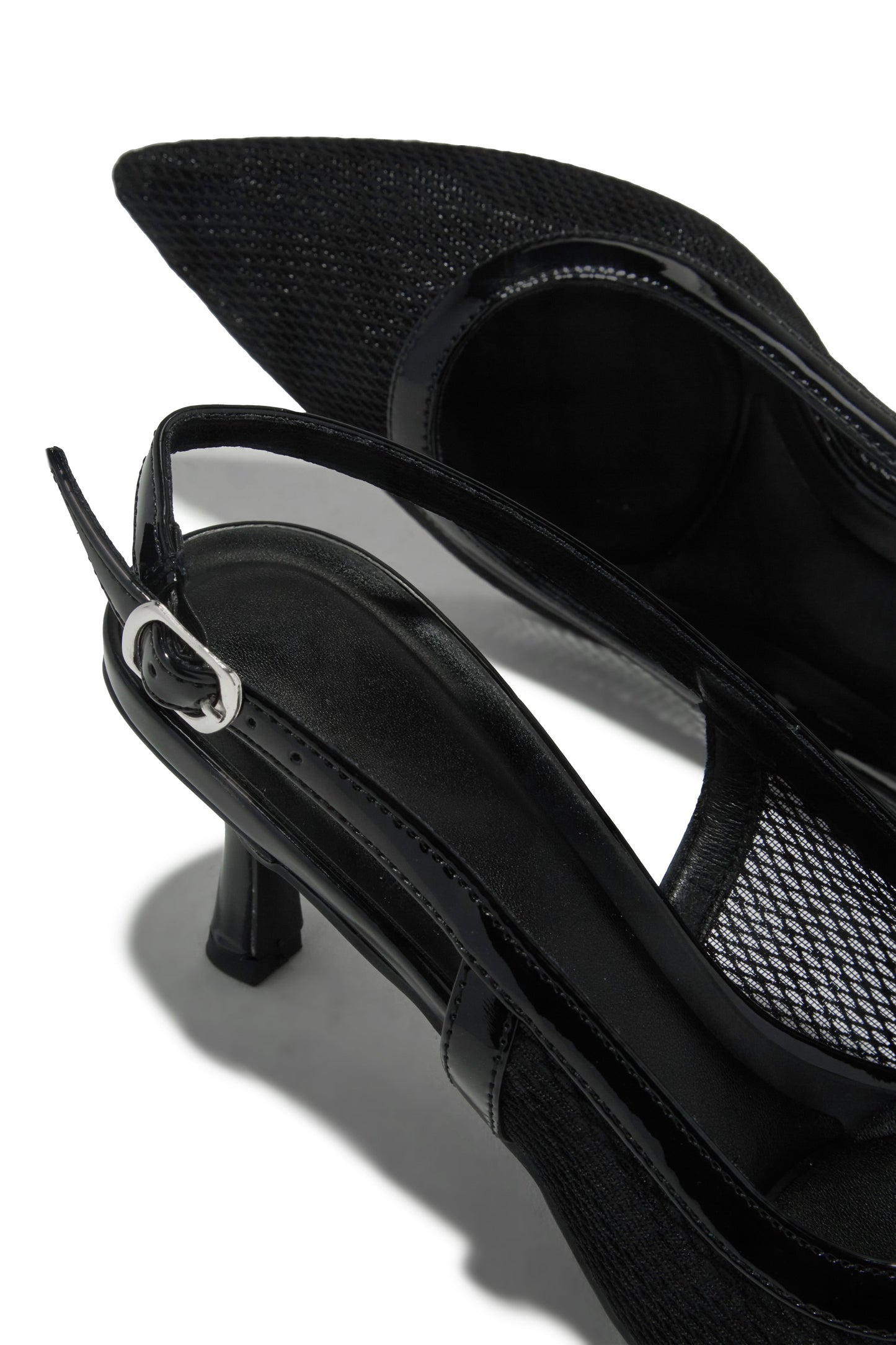Chloey Slingback Mid Heel Pumps - Black