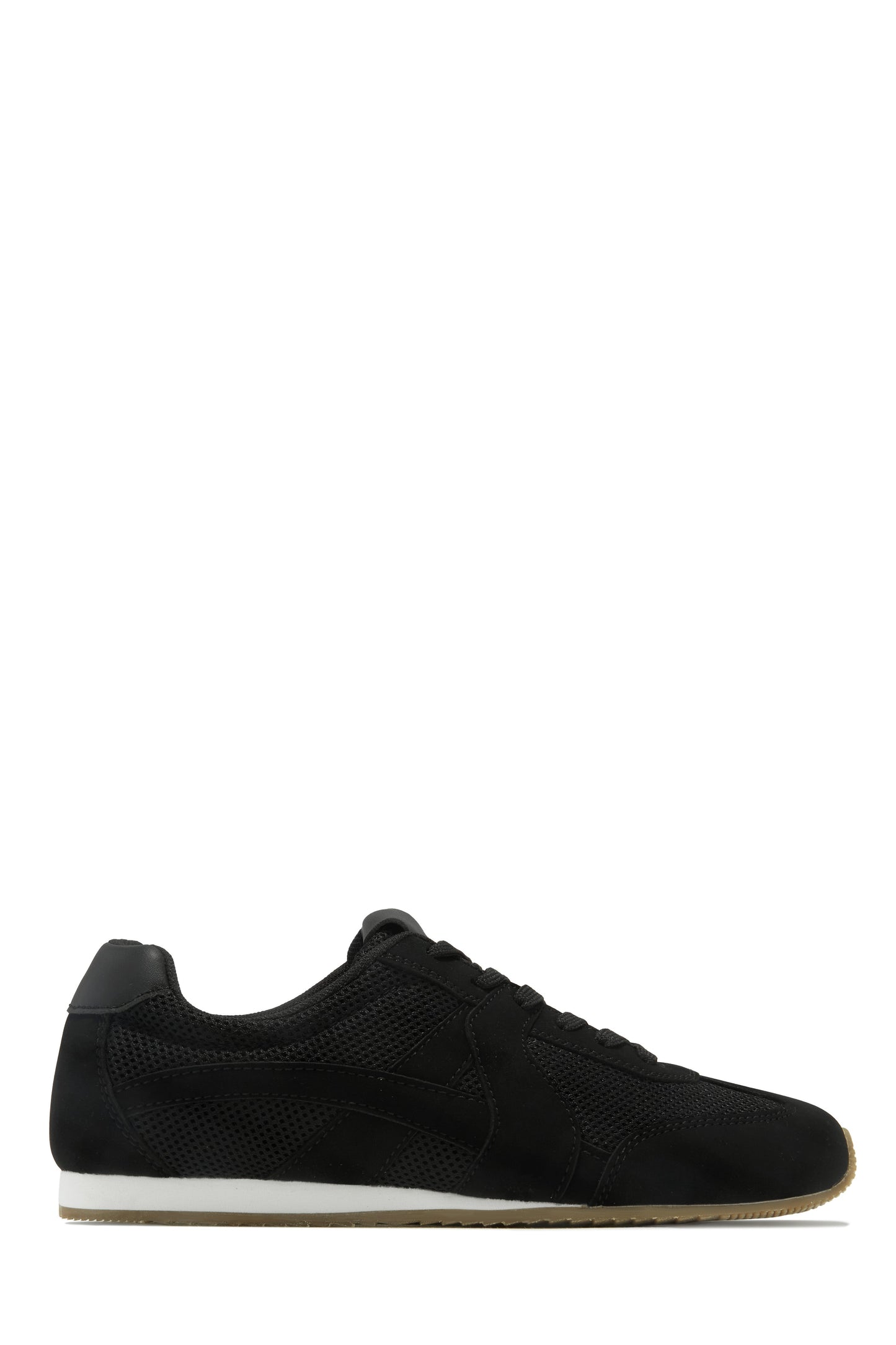 Downtown Stroll Lace Up Sneakers - Black