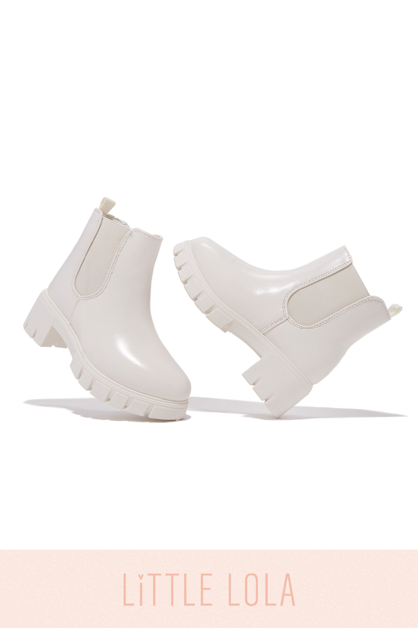 Mini Negin Kids Pull On Ankle Boots - Bone