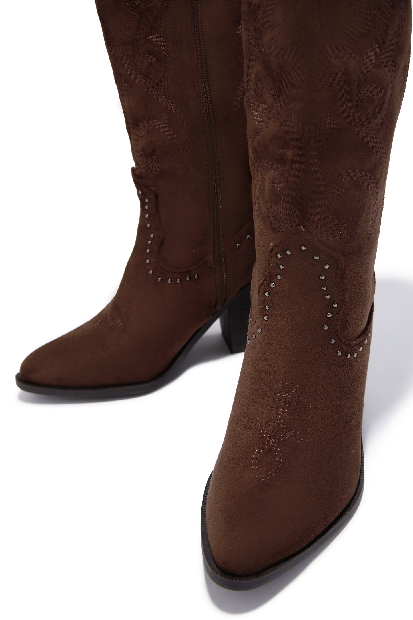Festival Season Cowgirl Boots - Brown Suede