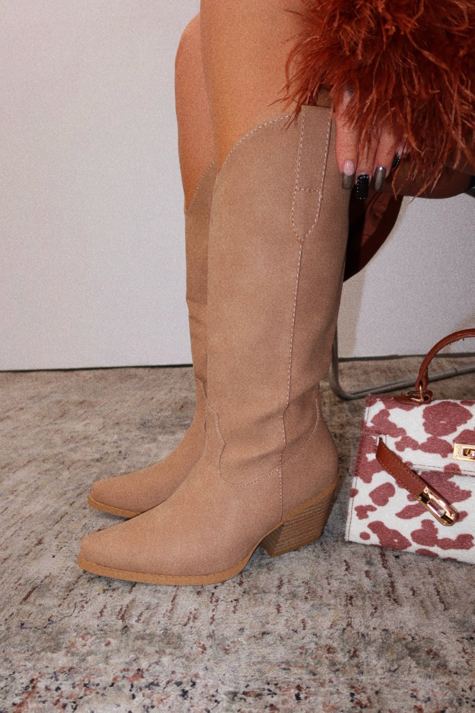 Festival Forever Cowgirl Boots - Taupe