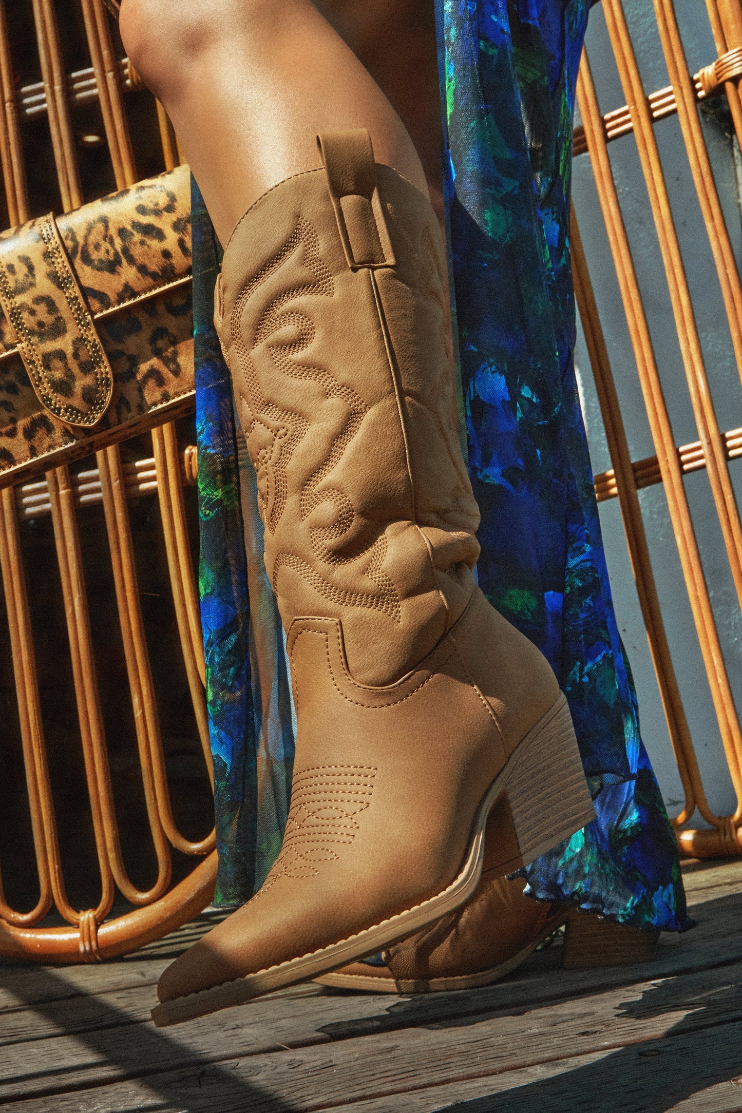Festival Girl Cowgirl Boots - Nude Nubuck