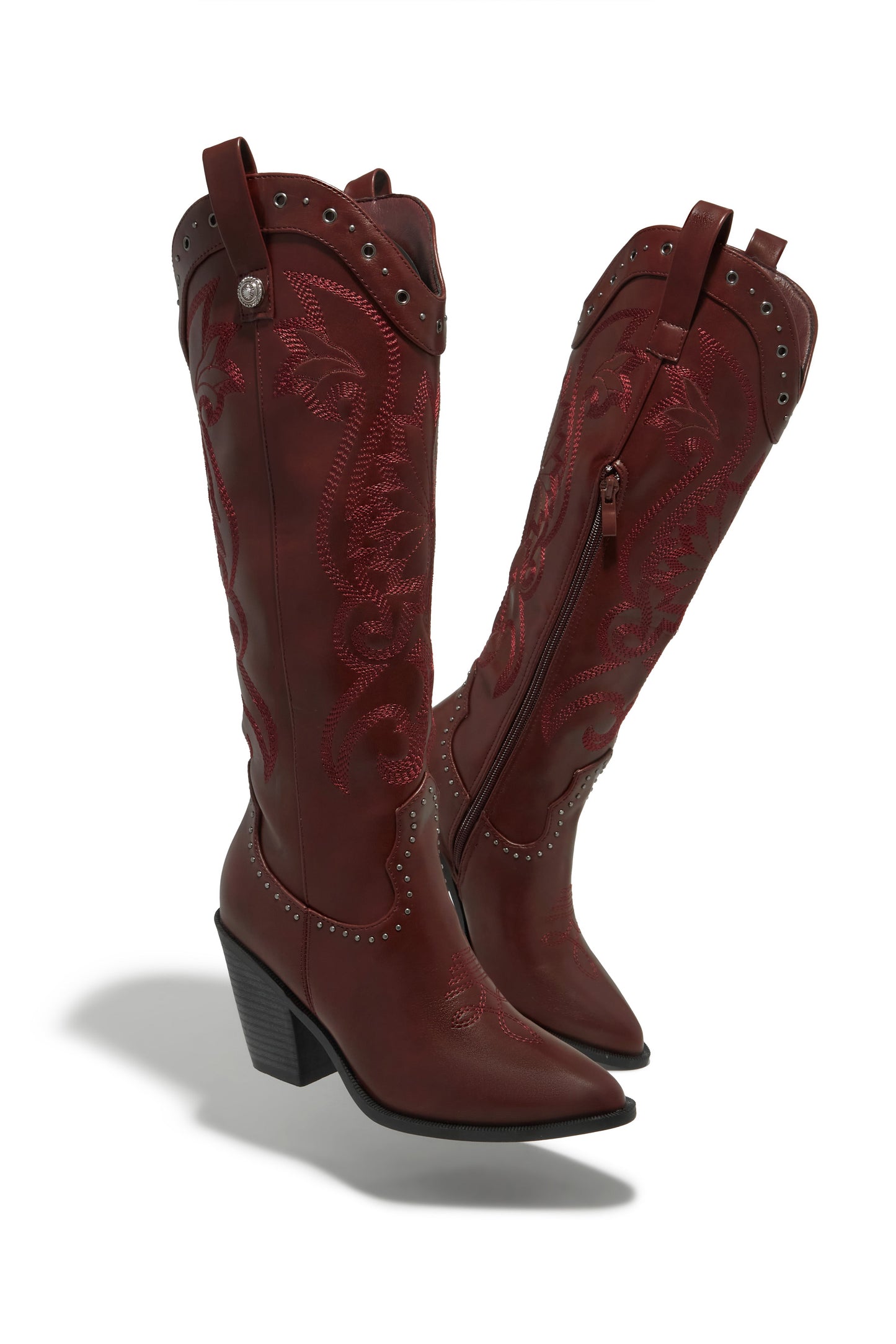 Festival Season Cowgirl Boots - Wine
