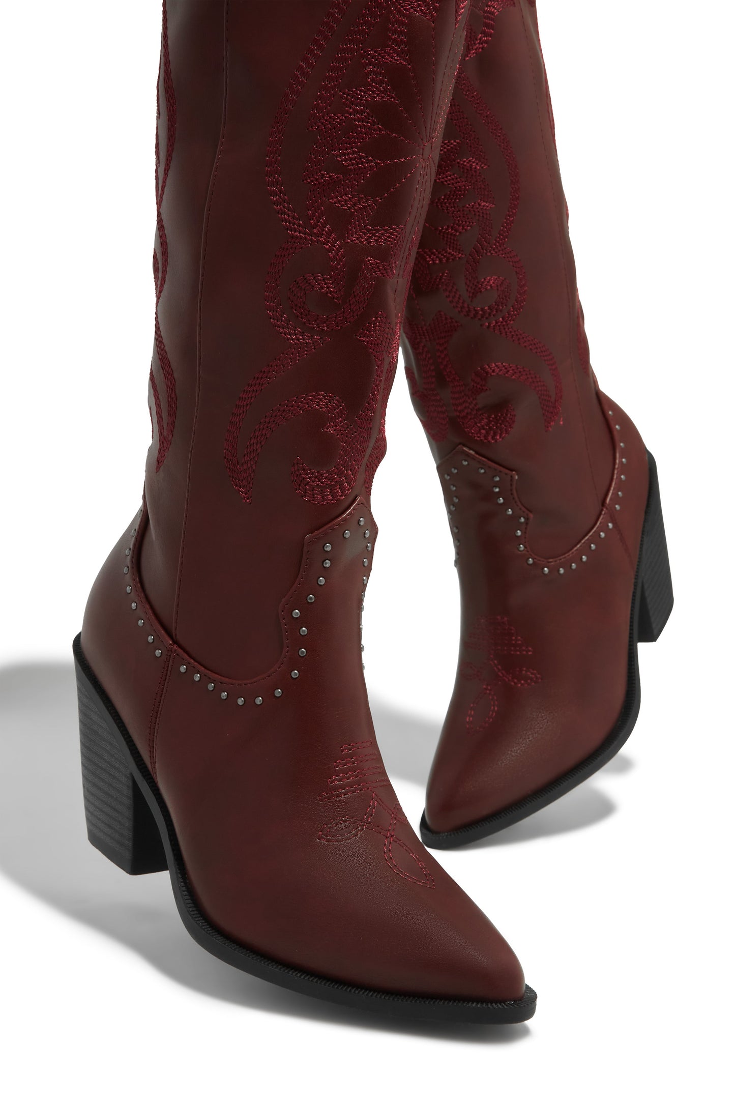 Festival Season Cowgirl Boots - Wine