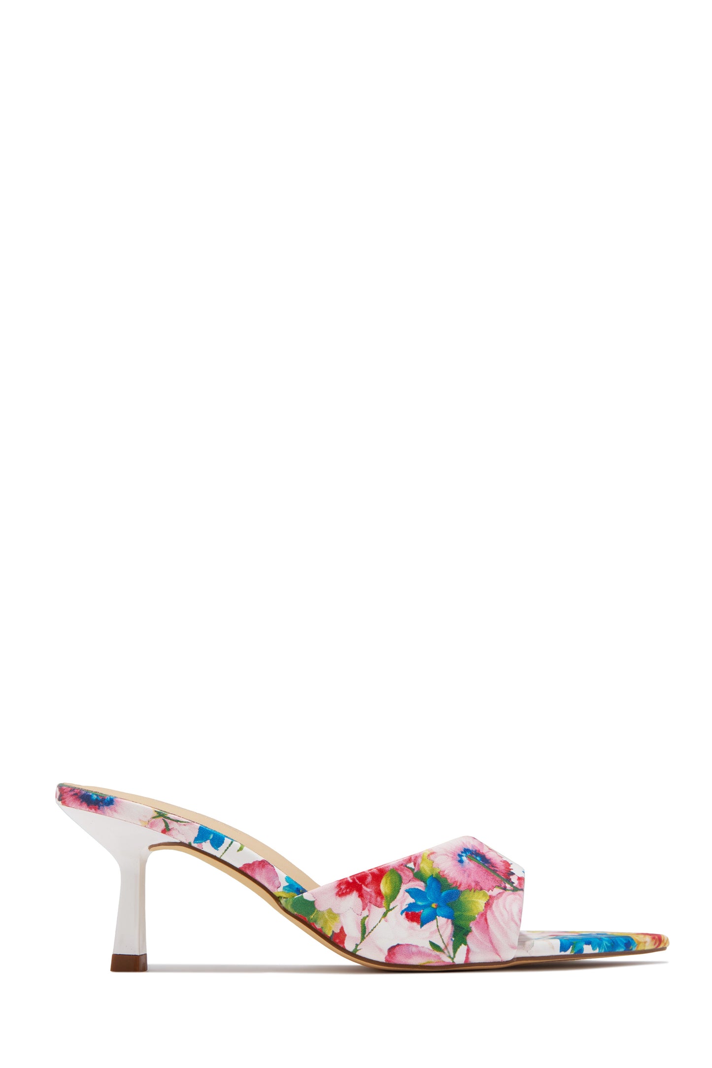 Kristie Mid Heel Mules - Floral