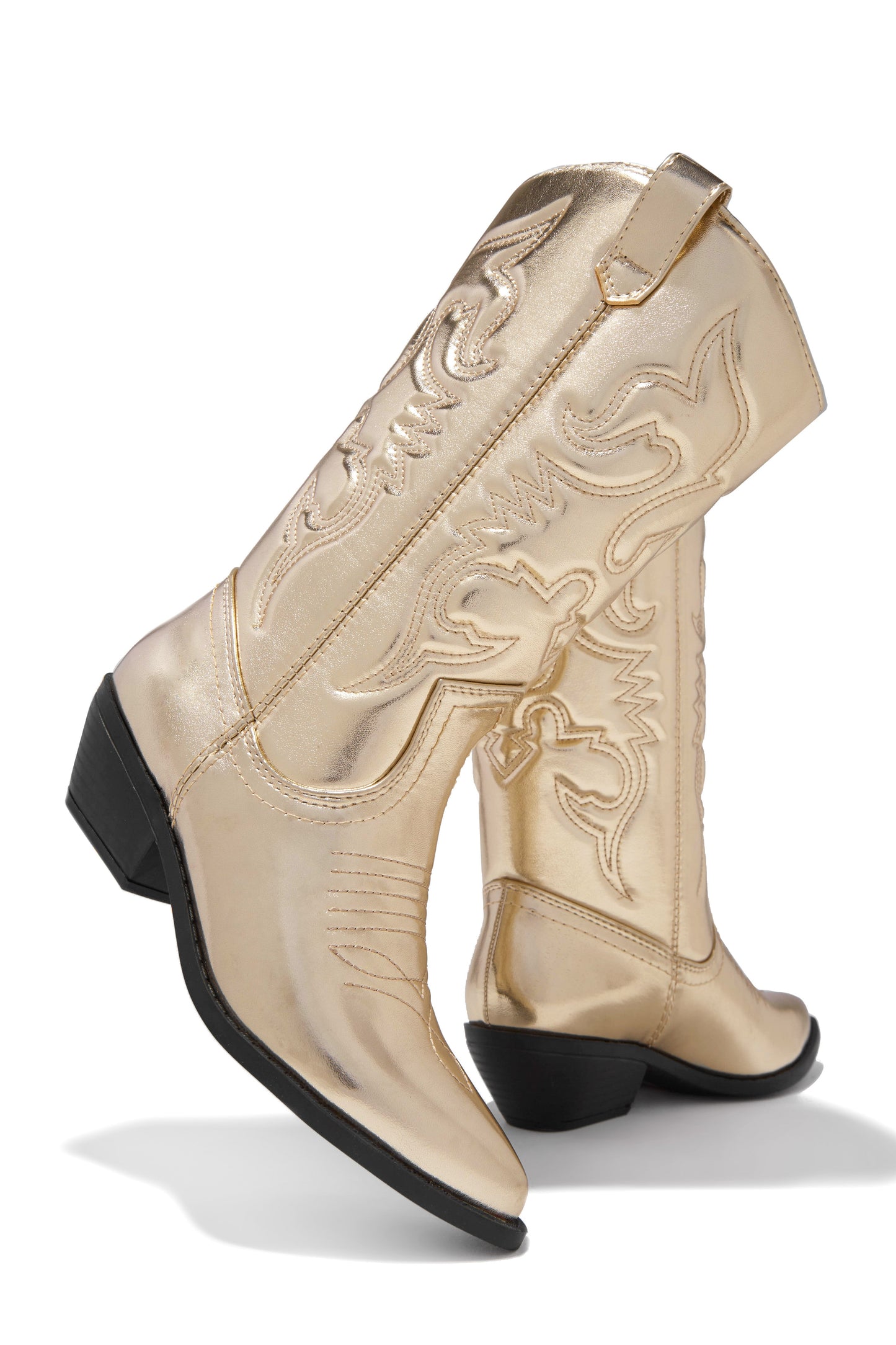 Libby Cowgirl Boots - Gold