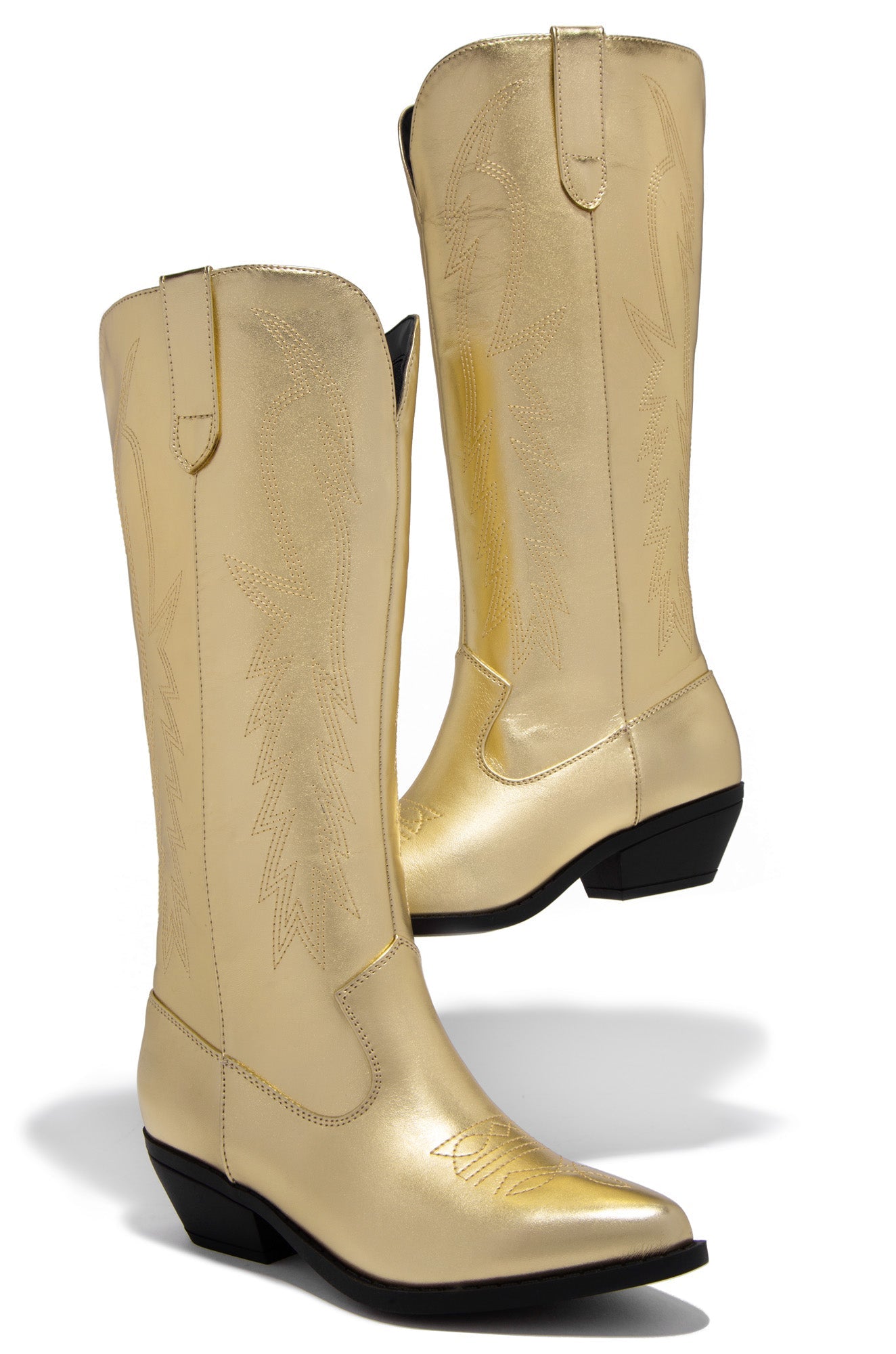 Millie Western Boots - Gold