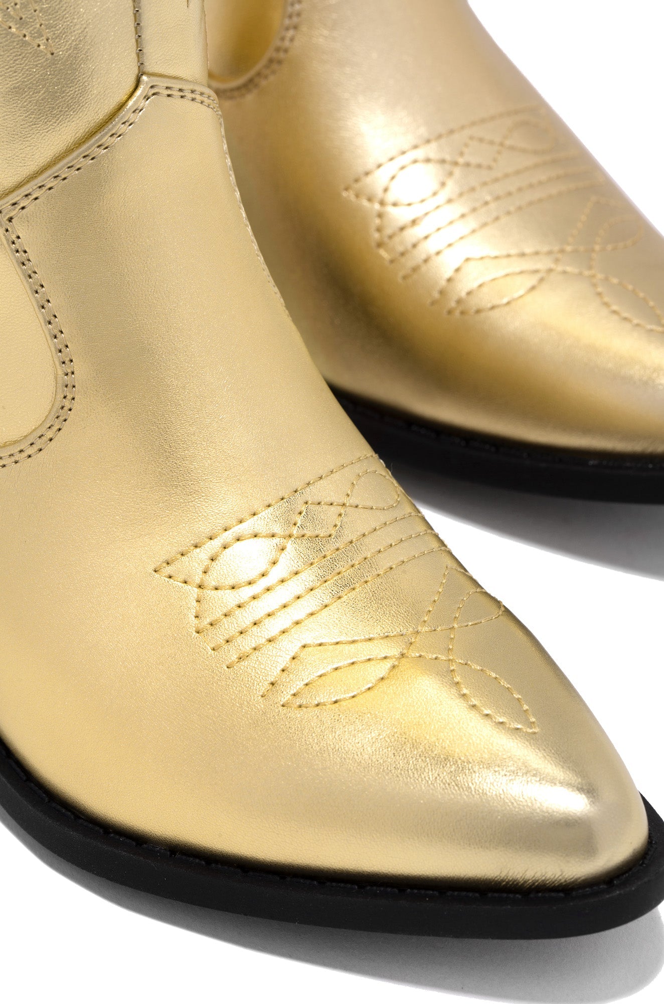 Millie Western Boots - Gold