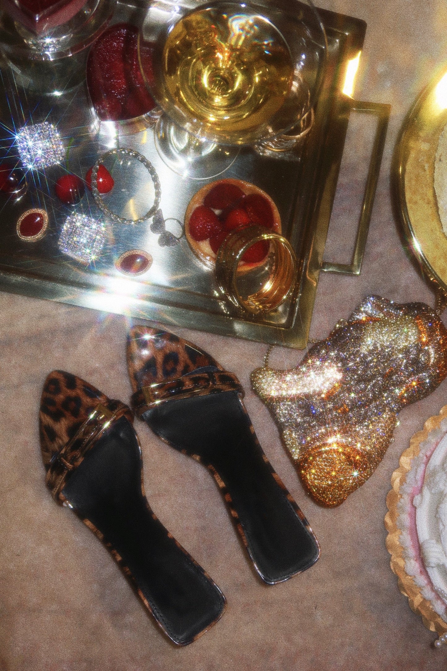 Karyn Mid Heel Mules - Leopard