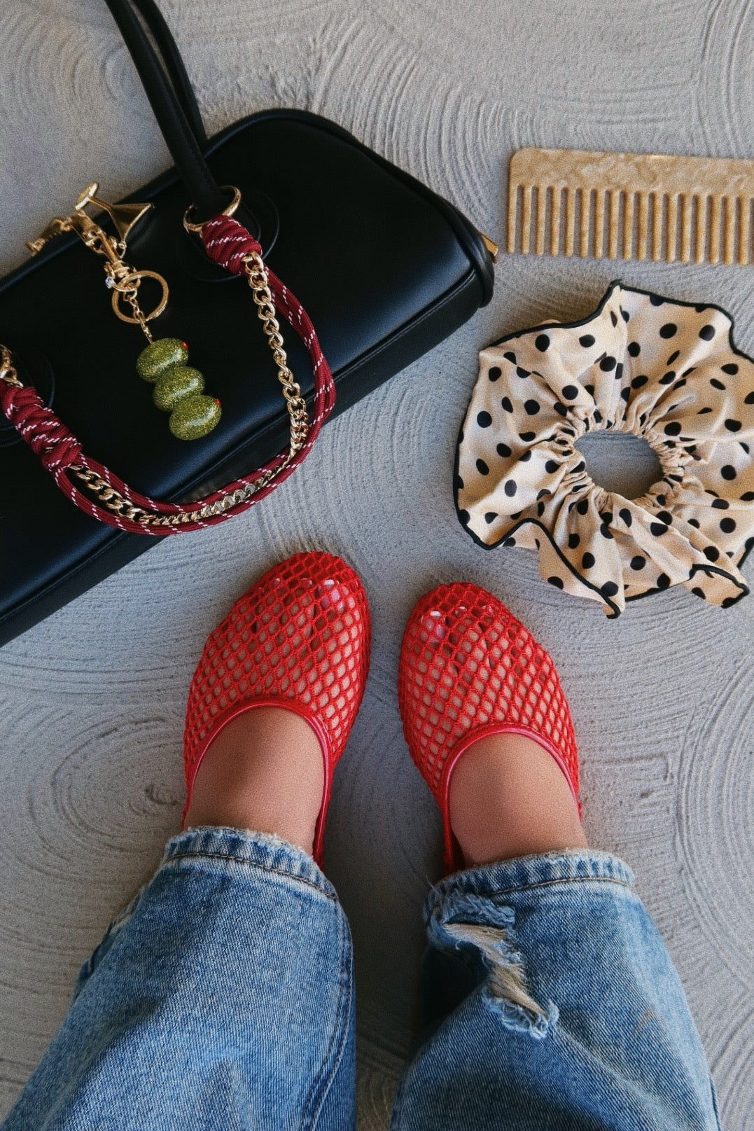 Kenley Mesh Flats - Red