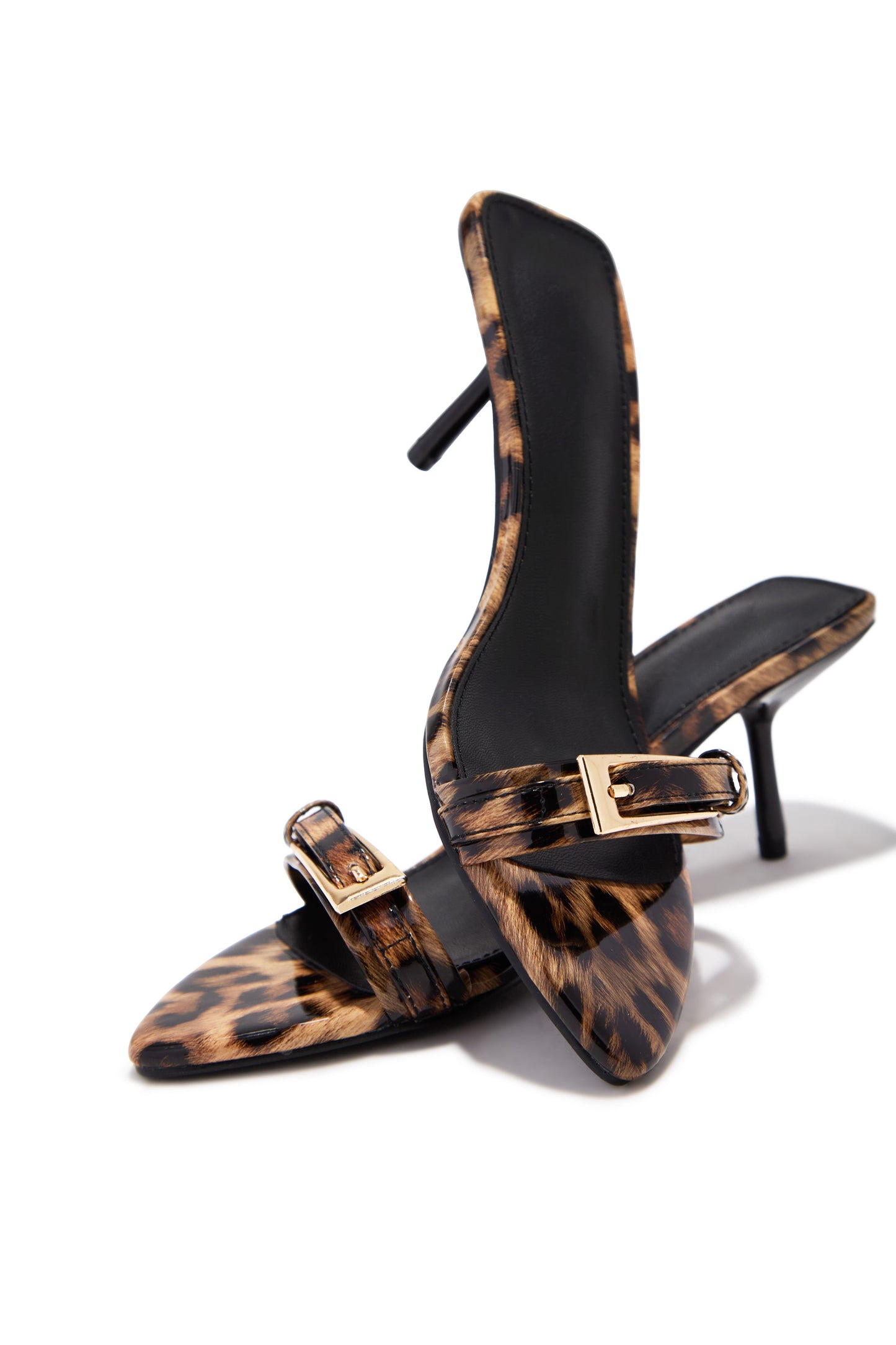 Karyn Mid Heel Mules - Leopard