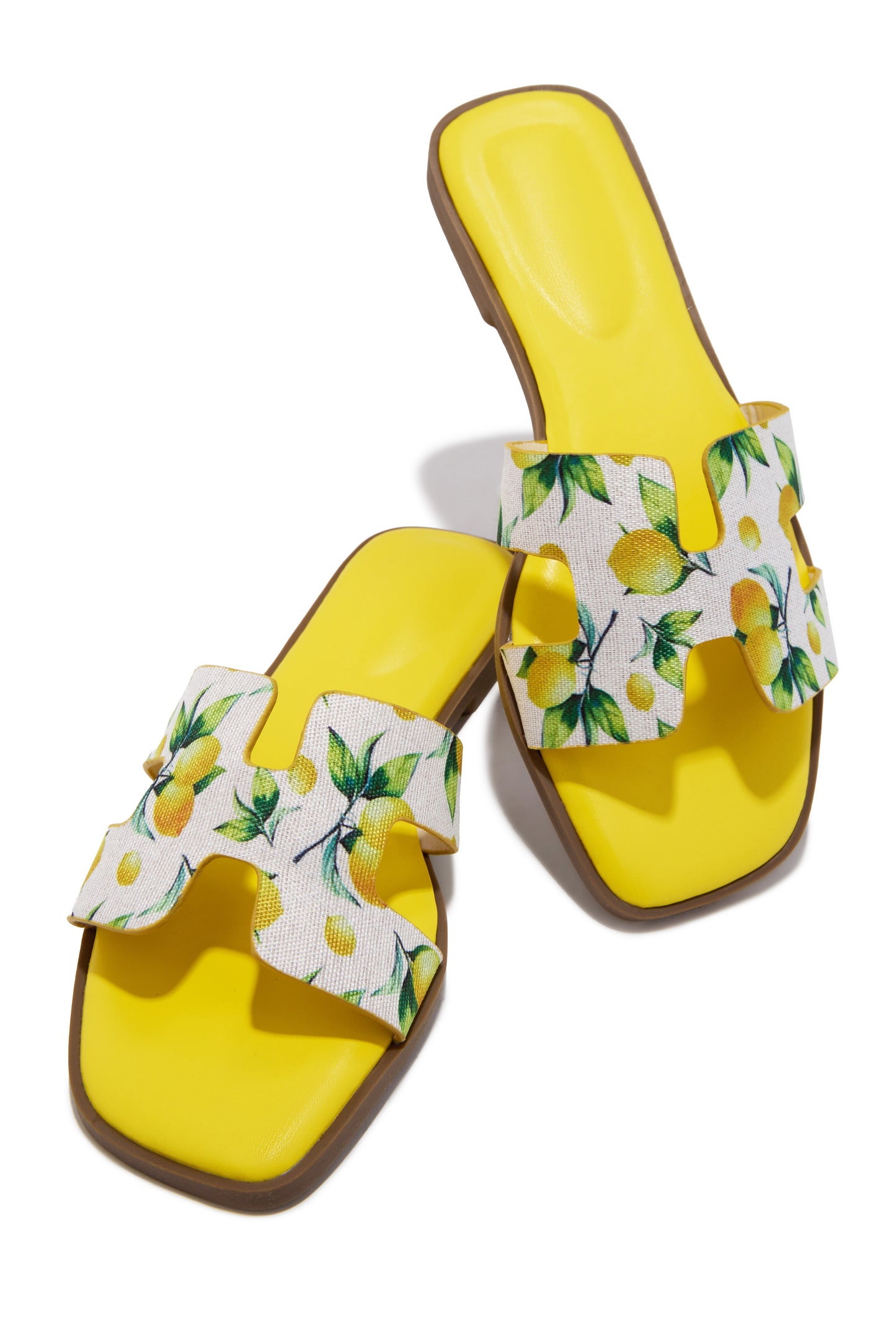 Shoreline Slip On Flat Sandals - Lemon
