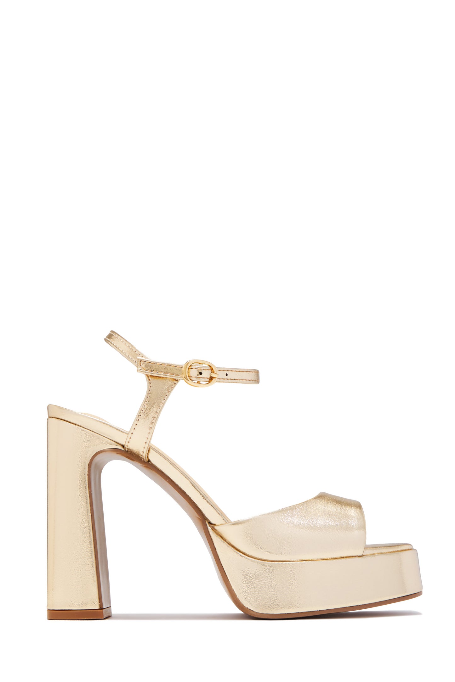Catalina Platform Chunky Heels - Gold