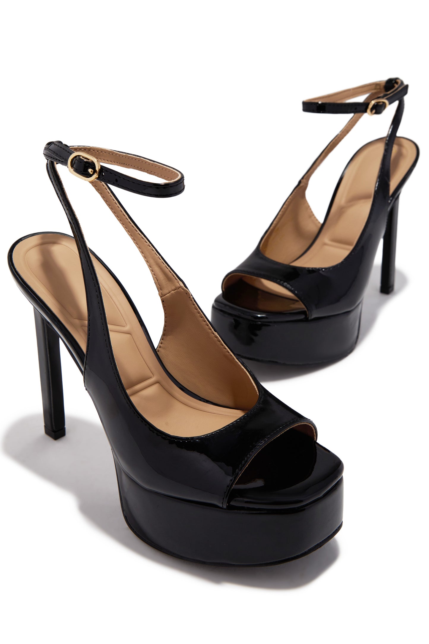 Penelope Platform High Heels - Black