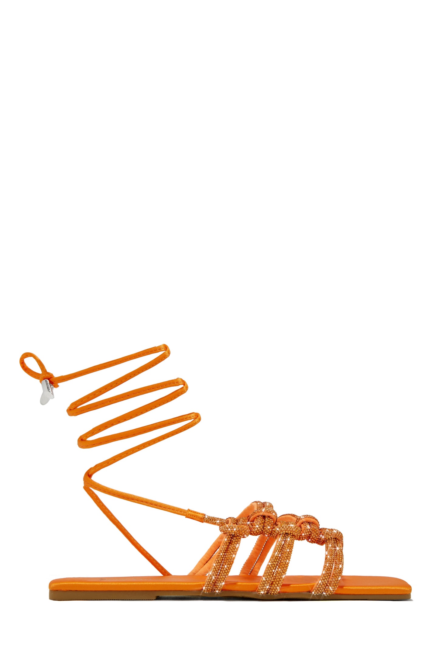Ibiza Nights Embellished Lace Up Sandals - Denim
