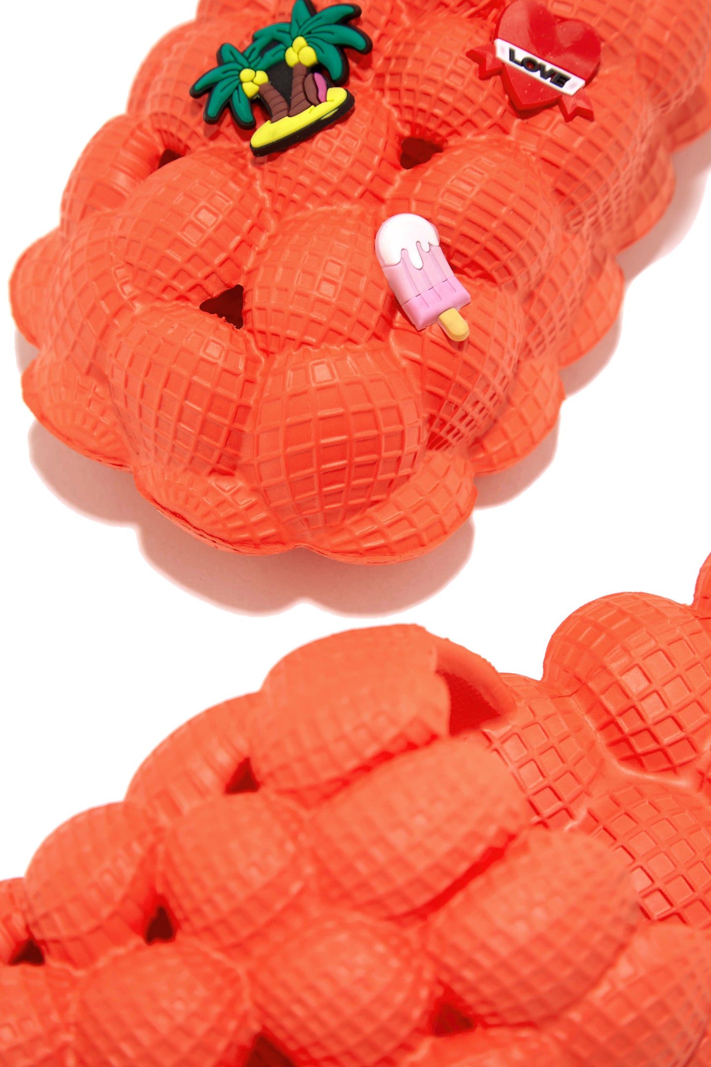 Jordi Closed Toe Bubble Sandals - Orange