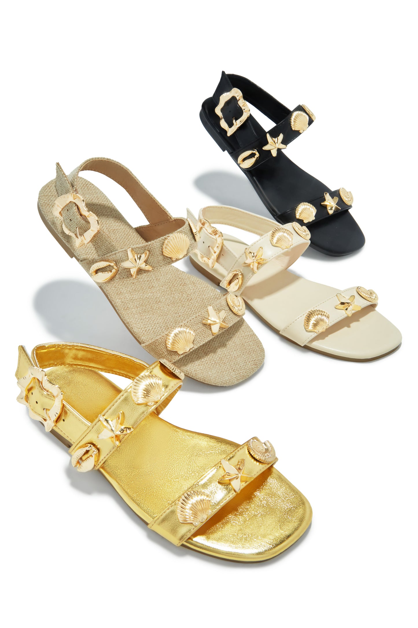 Sea Shore Flat Sandals - Ivory