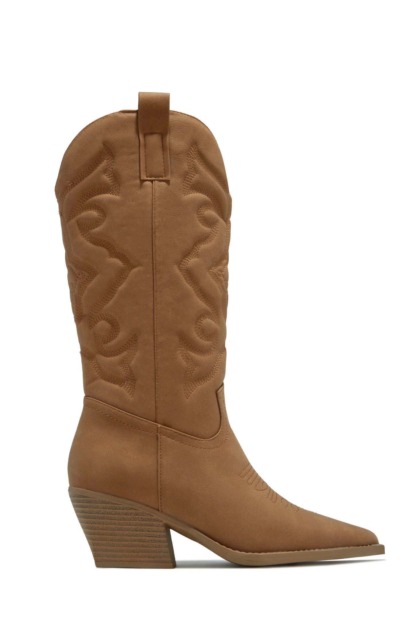 Festival Girl Cowgirl Boots - Nude Nubuck