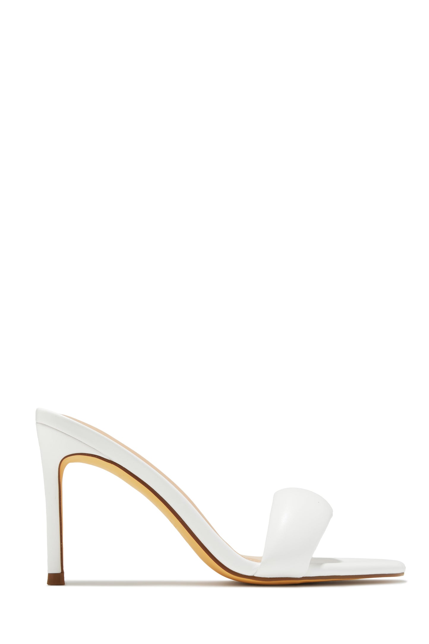 Alisha Mid Heel Mules - White